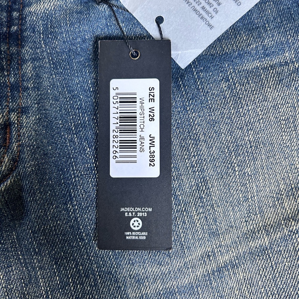 Jaded London Light Blue Straight Leg Jeans - Picture 3 of 9